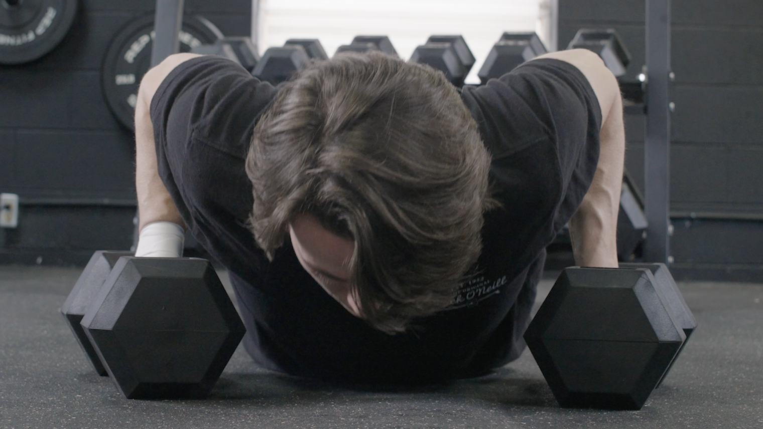 Push-ups with REP Hex Dumbbells
