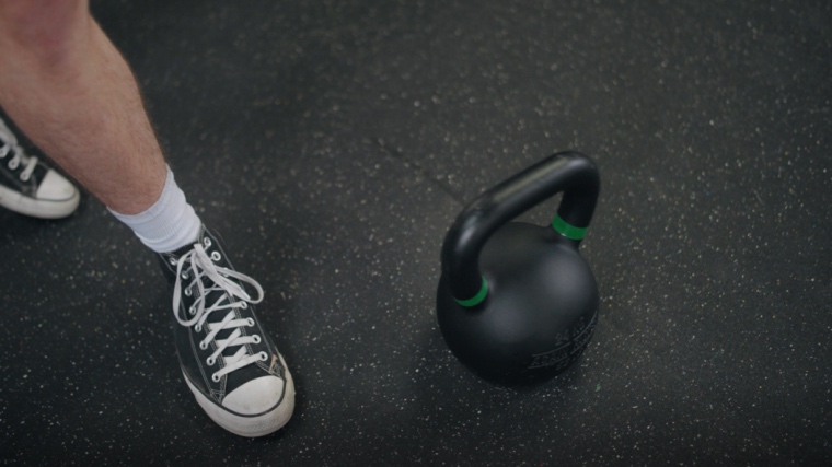 Jake Working Out with the 53-pound Again Faster Kettlebell