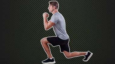 A person doing the lunge.