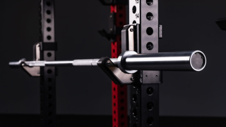 Space saving barbell overhead storage hook for power rack : r