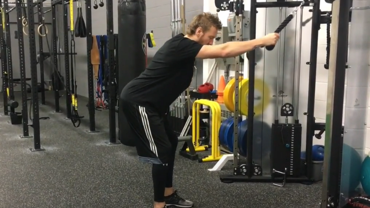 straight arm pulldown step 1 