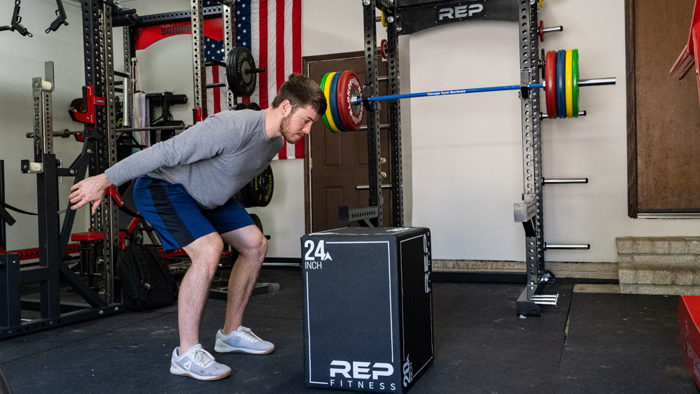 jumping onto REP Fitness 3-in-1 Soft Plyo Box