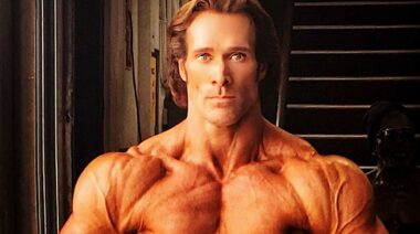 A photo of bodybuilder Mike O'Hearn staring directly into the camera.
