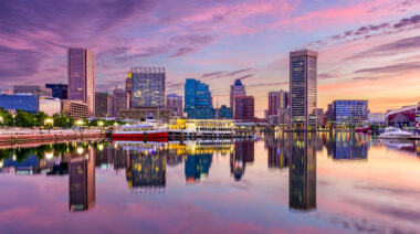 Baltimore,,Maryland,,Usa,Skyline,At,The,Inner,Harbor.