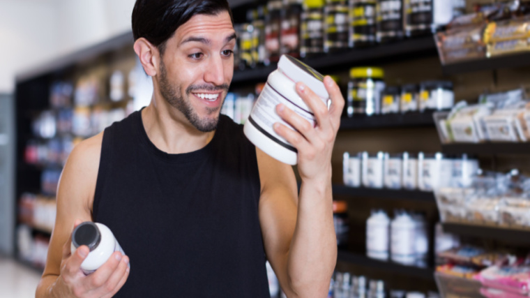 Man Shopping for Supplements