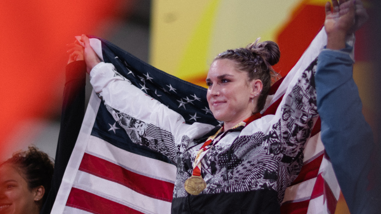 Mattie Rogers in Bogota, Colombia for 2022 Pan Ams