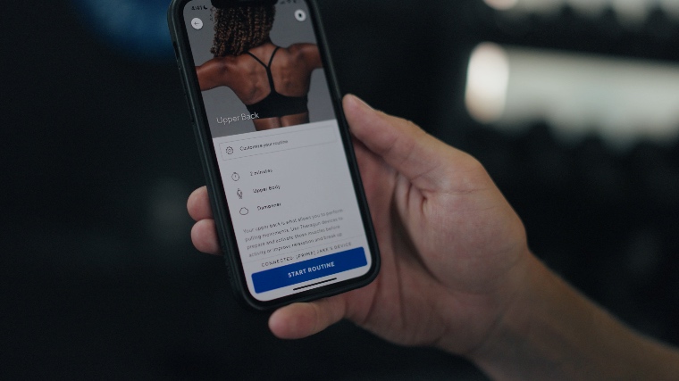 Upper Back Routine on Therabody Companinon App