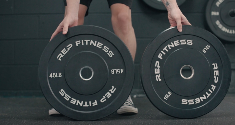 Jake tests the REP Fitness Black Bumper Plates