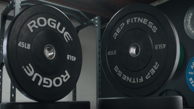 Rogue and REP 45-Pound Bumper Plates