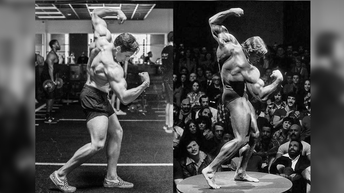 Arnold Schwarzenegger's Son Joseph Recreates Dad's Bodybuilder Pose