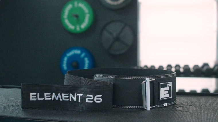 Element 26 Hybrid Leather Weightlifting Belt Velcro Strap and Self-Locking Buckle