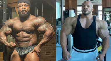 Bodybuilders William Bonac and Big Ramy side by side