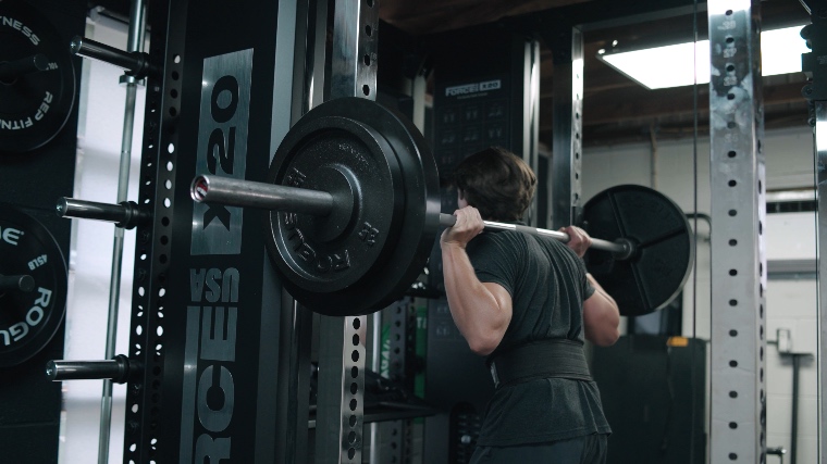 Jake Squatting with the Rogue Deep Dish Plates