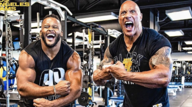 Aaron Donald and The Rock