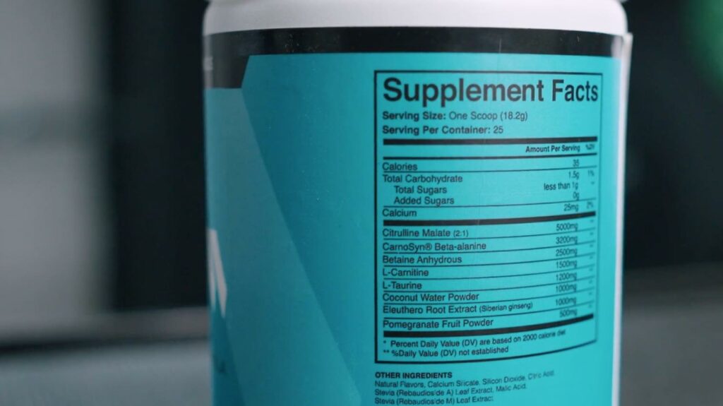 Commonly Labeled Pre-Workout Ingredients