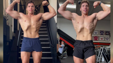 Bodybuilder Joseph Baena posing on Instagram.