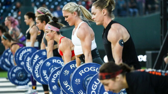 Competitors at the Rogue Invitational CrossFit Games