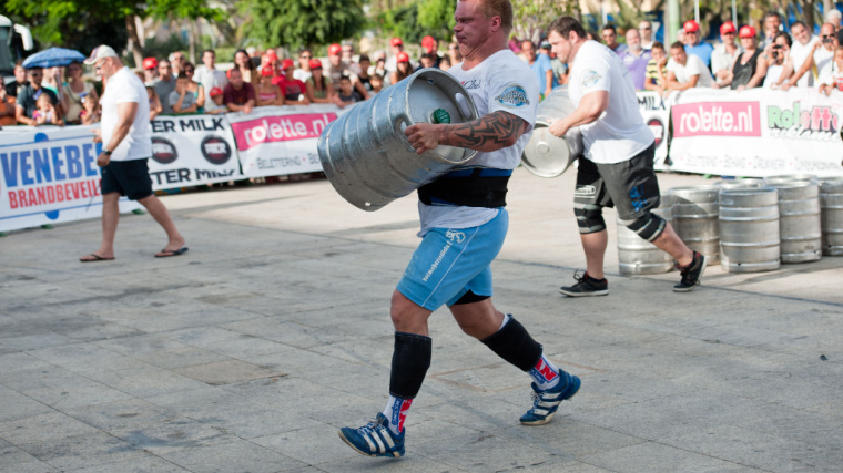 Man Carrying Keg