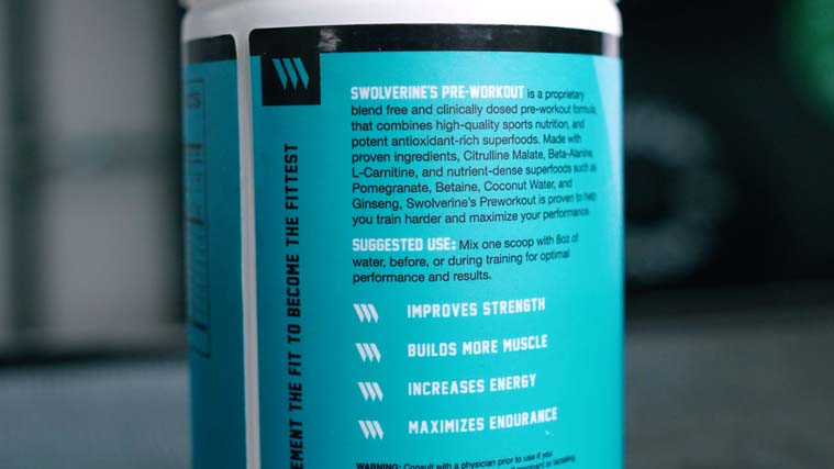 Swolverine PRE Pre-Workout Suggested Use