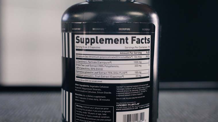 Kaged Clean Burn Supplement Facts