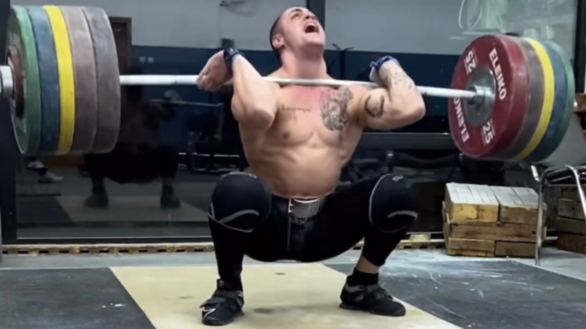 Karlos Nasar 220KG Unofficial World Record Clean & Jerk