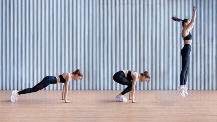 Person doing burpees