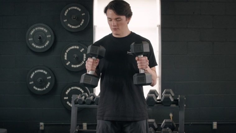 Jake tests the REP Fitness Rubber Hex Dumbbells