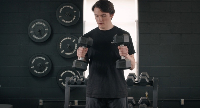 Jake tests the REP Fitness Rubber Hex Dumbbells