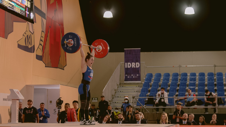 Hayley Reichardt 110 kilogram jerk overhead