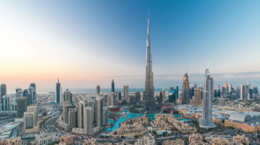The Burj Khalifa in Dubai, United Arab Emirates.