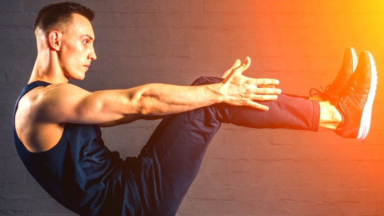 Athlete warming up before a Crossfit workout.