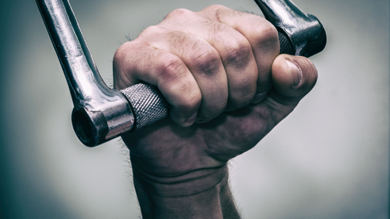 Hand grips a d-ring cable attachment