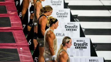Women athletes competing at the 2022 CrossFit Games.