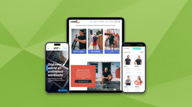 Online workout programs on various devices.