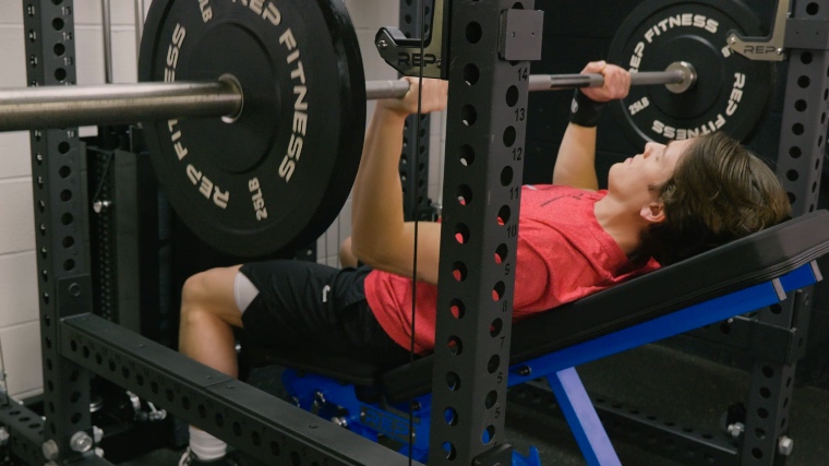 Jake Incline Benching with the AB-3000 2.0