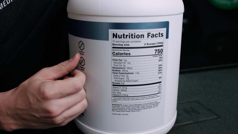 Transparent Labs Mass Gainer Supplement Facts