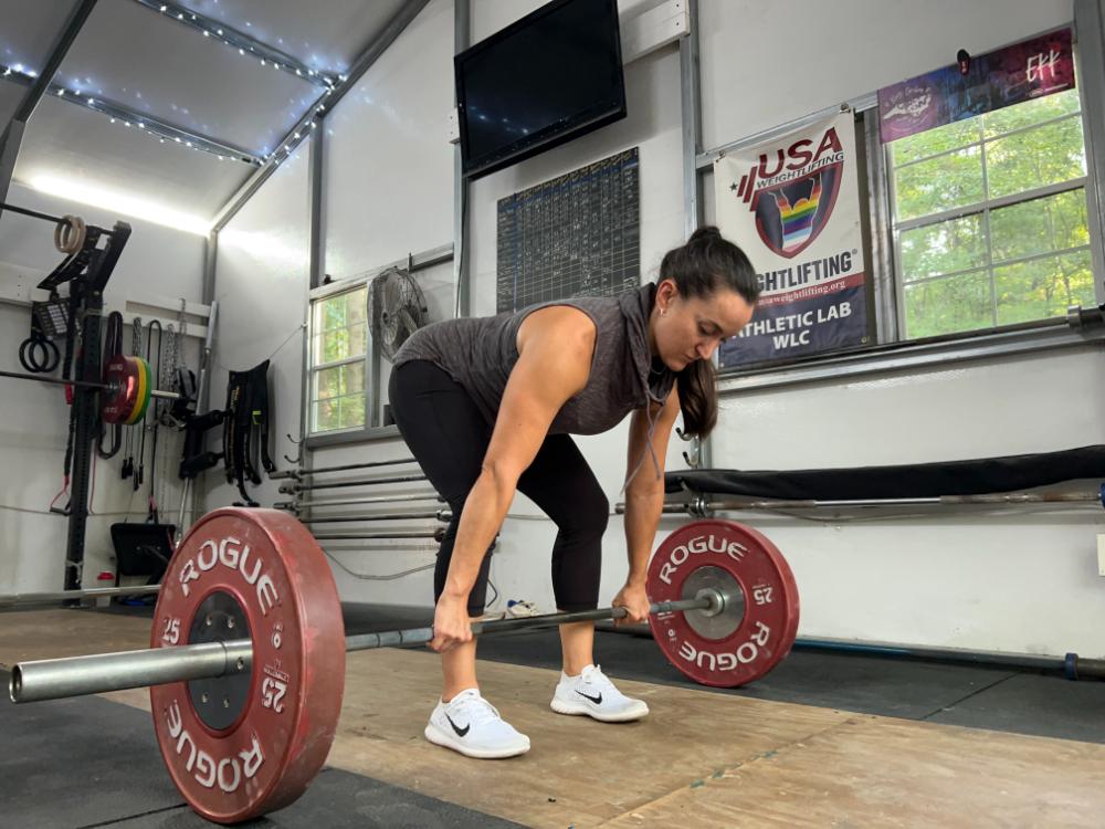 Deadlifting with the Rogue Bella Bar