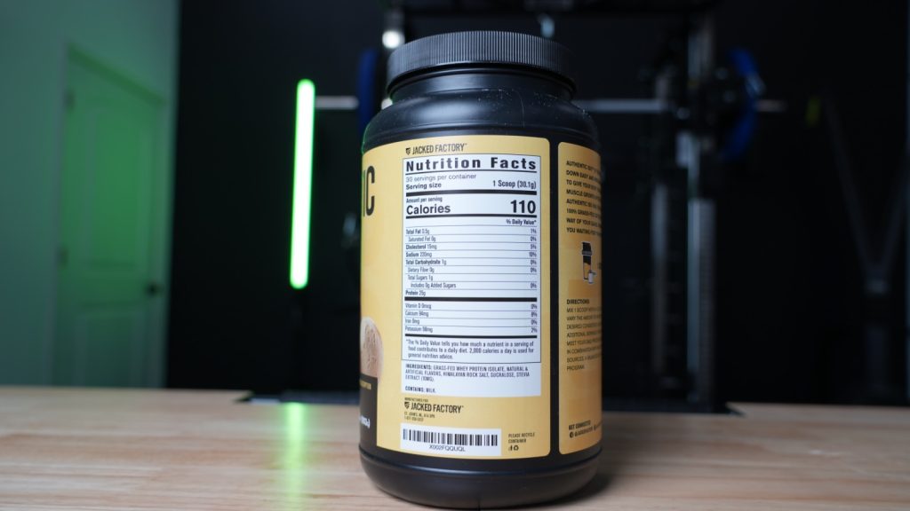 Jacked Factory Authentic ISO nutrition facts