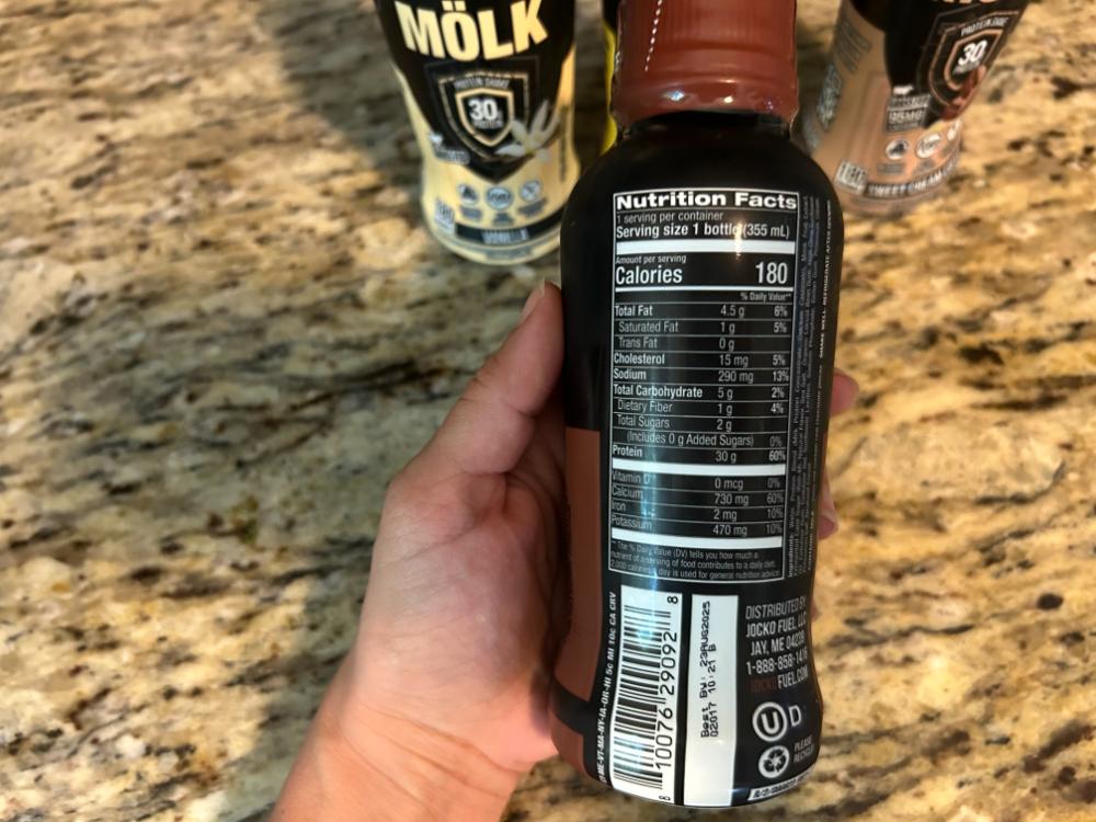 Label on Chocolate Jocko Molk Shake