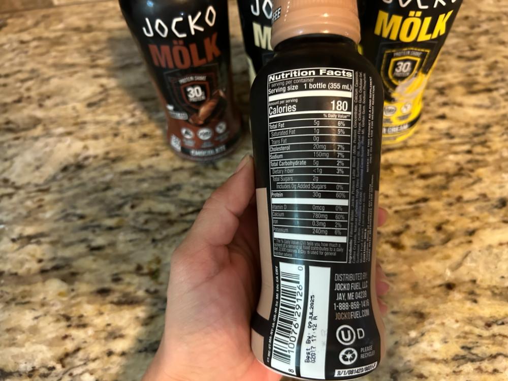 label on Sweet Cream Coffee Jocko Molk