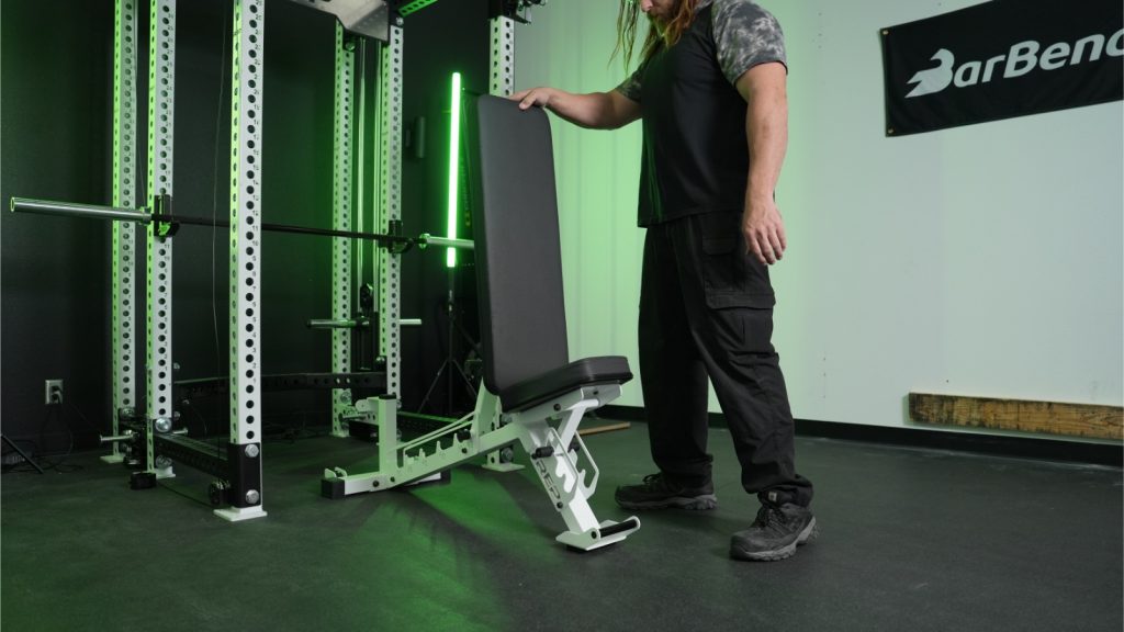 BarBend tester using REP Fitness AB-4100 bench.