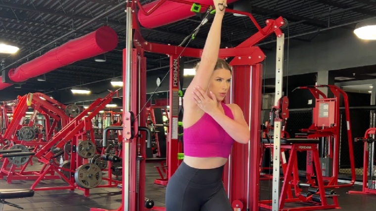 How To Do Tricep Overhead Extension Mini band