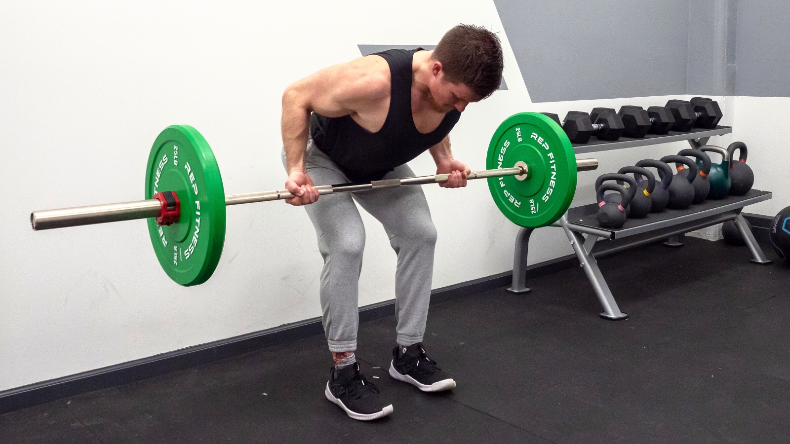 Inverted deals barbell row