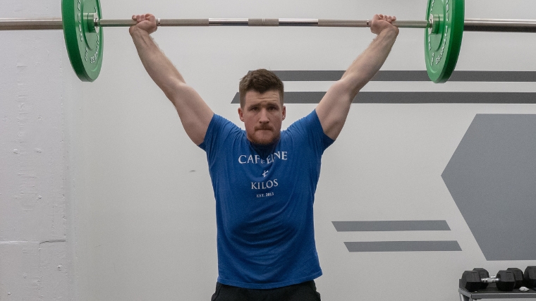 One arm barbell snatch  How many reps of this advanced move can