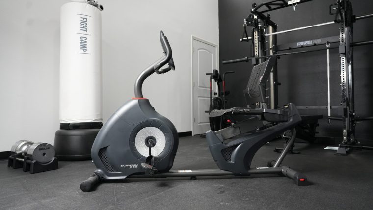 Schwinn 230 recumbent bike in BarBend testing center