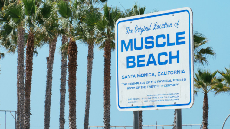 Sign for Muscle Beach