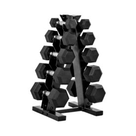 CAP Barbell 150-Pound Dumbbell Set with Rack