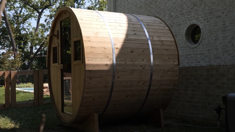 Redwood Outdoors Extra-Wide Thermowood Barrel Sauna Build