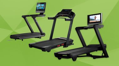 A stylized image showing 3 of the Best Treadmill with Screens.
