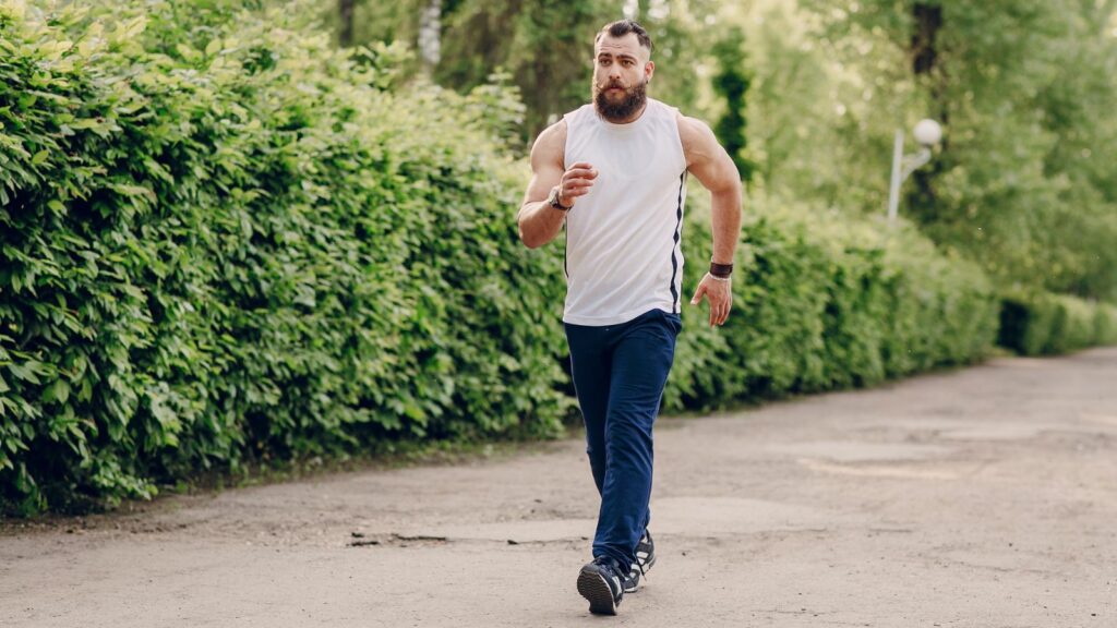 A person walking for weight loss.